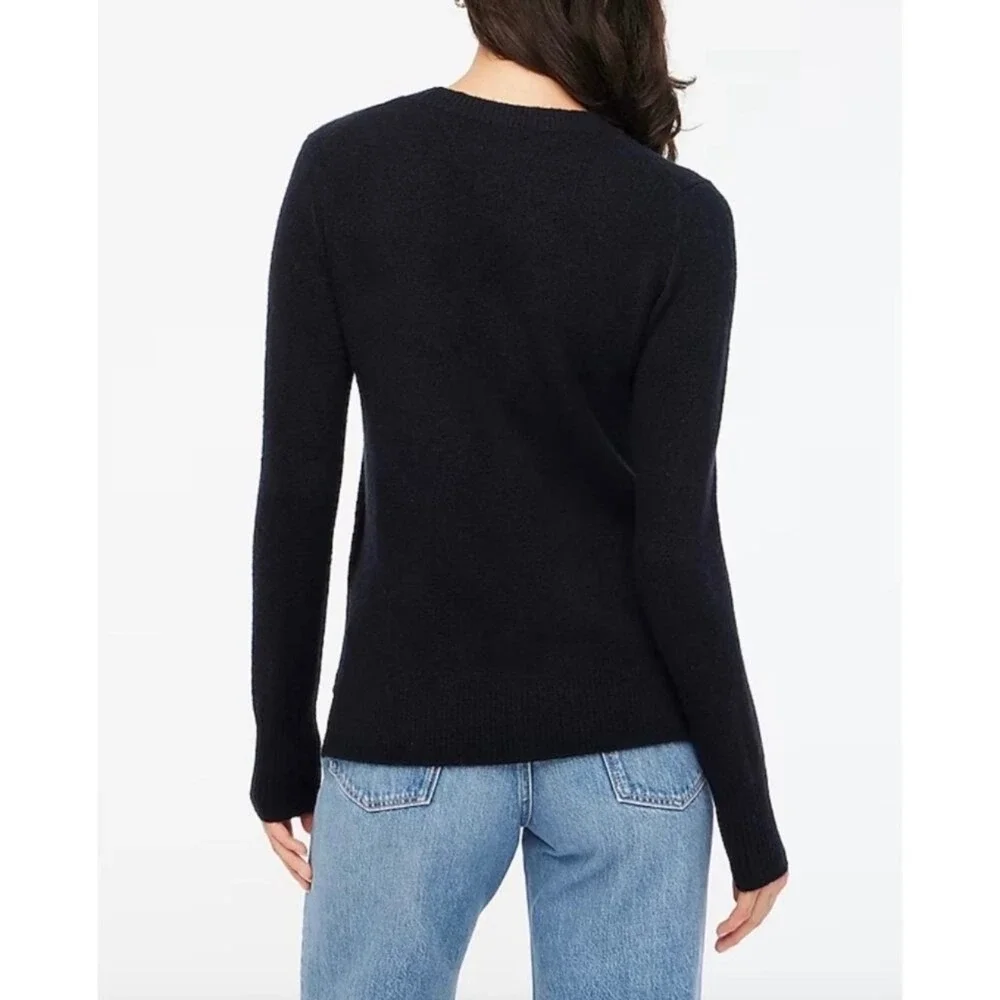 J. Crew Black Extra-Soft Yarn Crewneck Sweater Size‎ Small